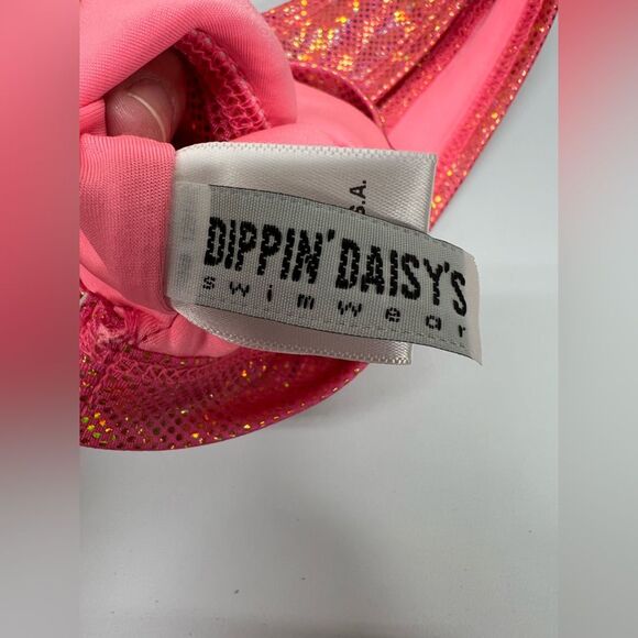 Dippin Daisy’s Swimwear Pink Metallic Bikini Medium - Picture 7 of 10